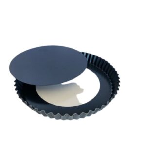 Mp Taartvorm In Blauw Staal Met Losse Bodem - 24cm - H 3cm