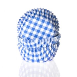 HoM Cupcakevorm Boerenruit/blauw - 50X33mm - 50st