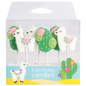 taartkaarsjes lama/cactus - 6st