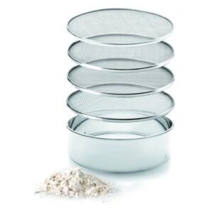 MF Inox zeef - 20cm + 4 zeven