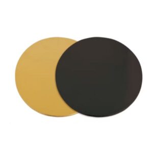 Taart onderlegger goud/zwart - 18cm - 5 stuks