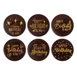Chocolade rondje Happy Birthday - 5cm - 3 stuks