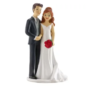 Beeldje - trouwkoppel met bouquet