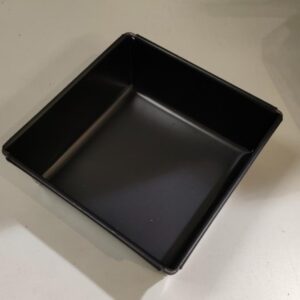 Broodvorm blauw staal - 13x13x6,5cm