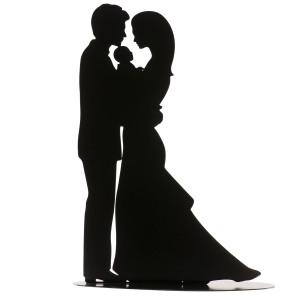 Dekora cake topper metaal - koppel met baby
