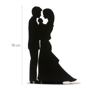 Dekora cake topper metaal - koppel met baby