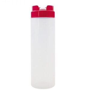 Plastic doseerfles met rode dop 72cl